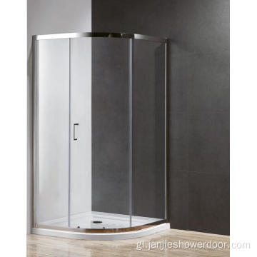 recinto de ducha de cuadrante con panel de portas individual